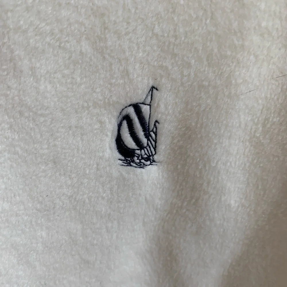 Nautica White/Cream Fleece Quarter Zip Pullover XL